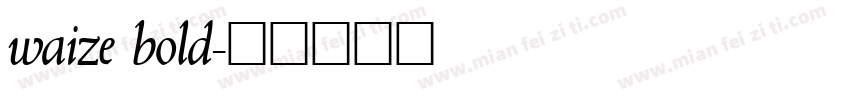 waize bold字体转换